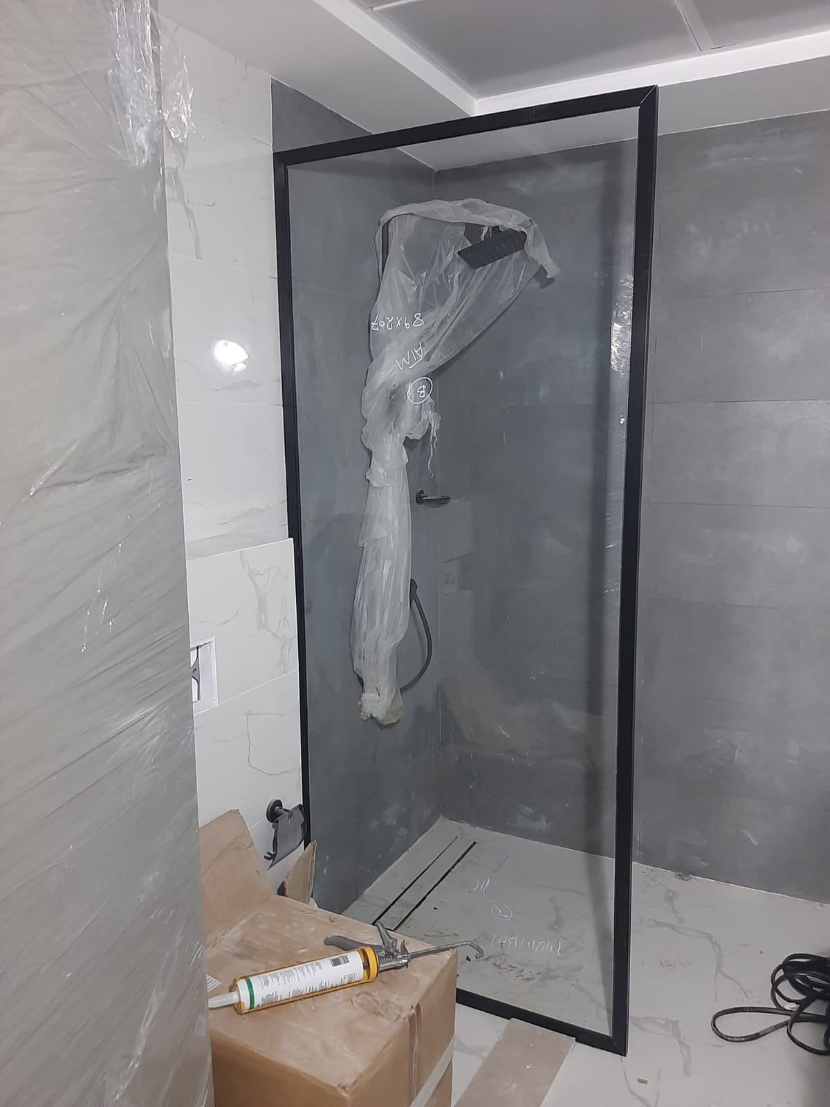 Residential Bathroom Renovation - Before / Shower Installation